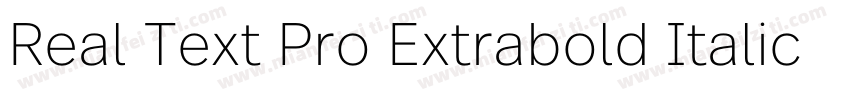 Real Text Pro Extrabold Italic字体转换